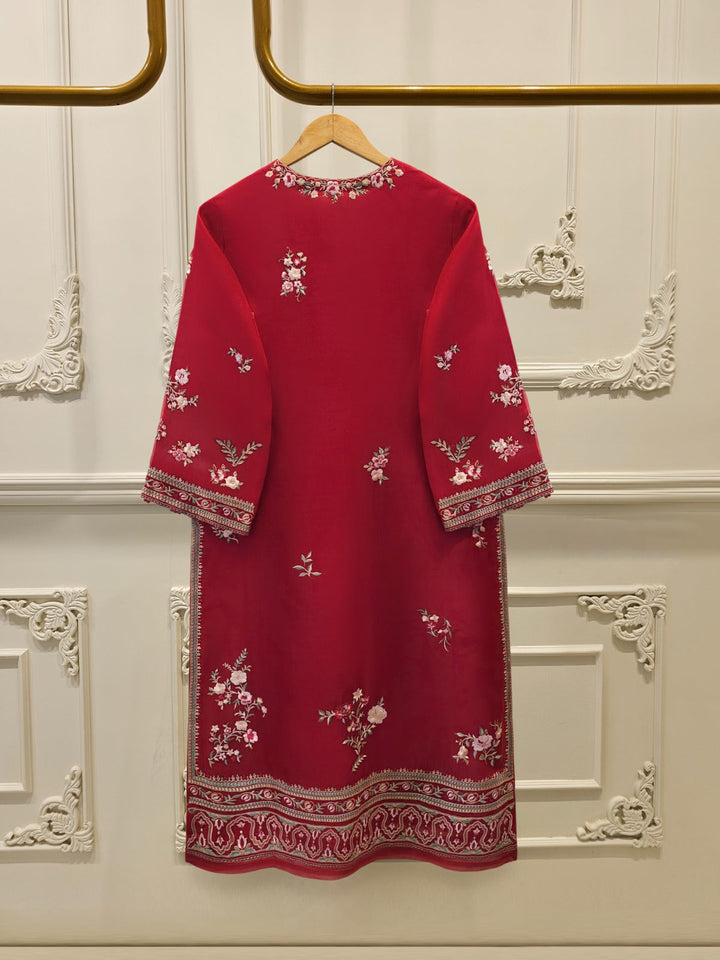 3 Piece - Pure Organza Embroidered Suit