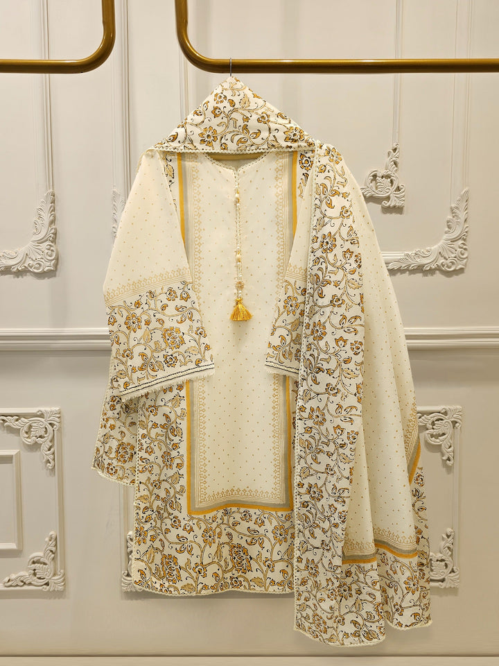 3 Piece - Hand Block Printed Kora Cotton Suit