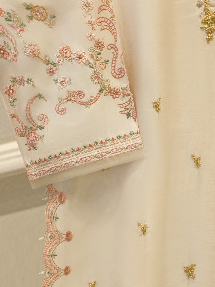 Pure Embroidered Sheesha Silk Shirt