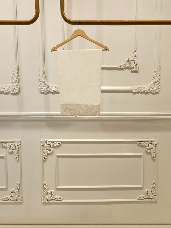 3 Piece - Embroidered Cotton Net Suit