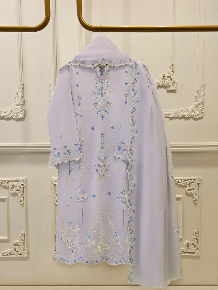 2 Piece - Embroidered Cambric Suit