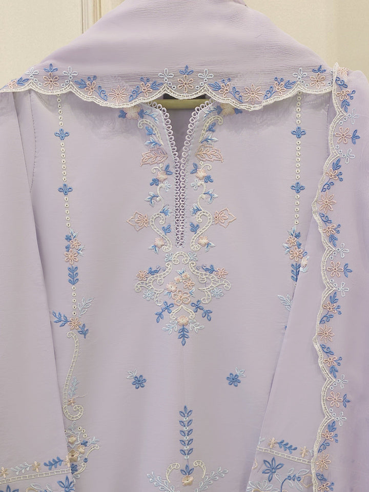 2 Piece - Embroidered Cambric Suit