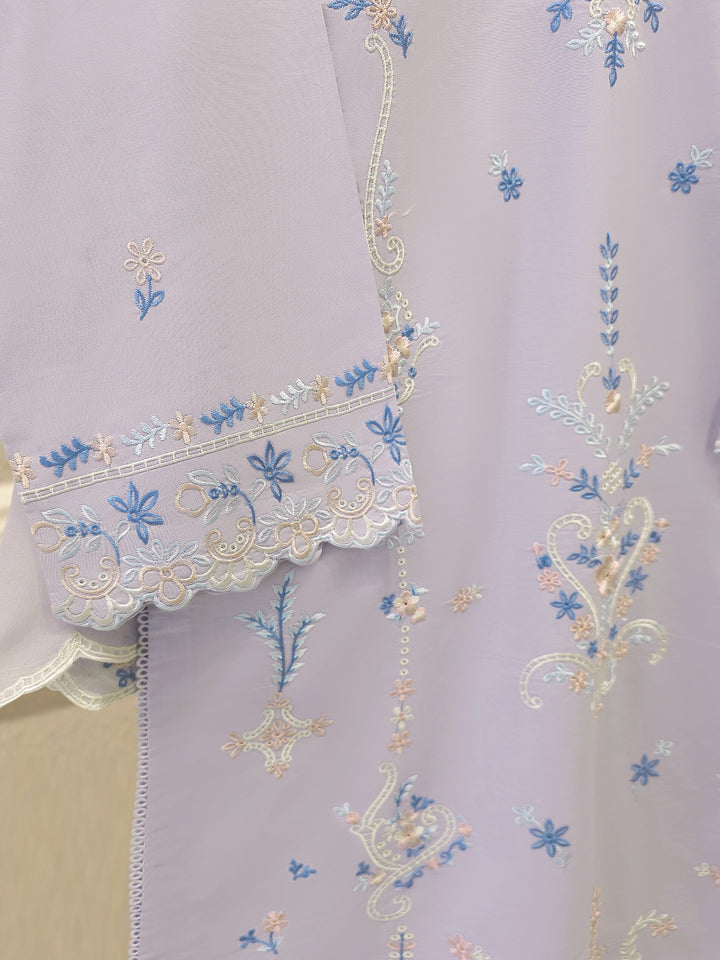 2 Piece - Embroidered Cambric Suit