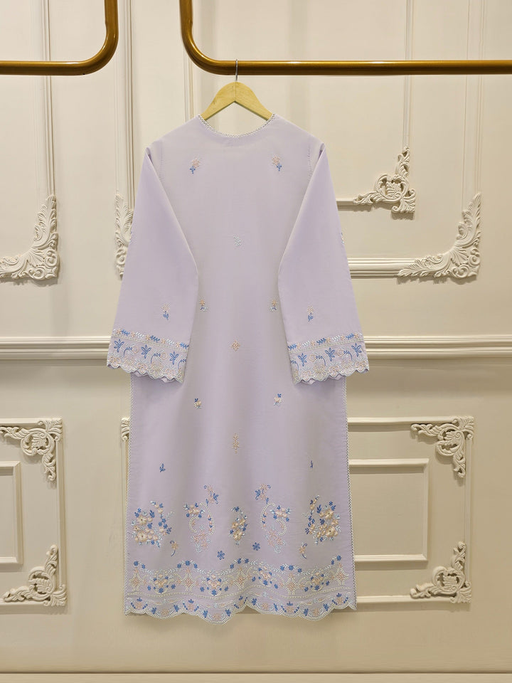2 Piece - Embroidered Cambric Suit