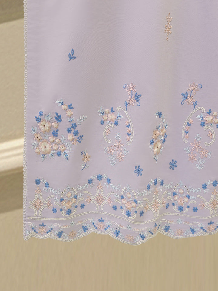 2 Piece - Embroidered Cambric Suit