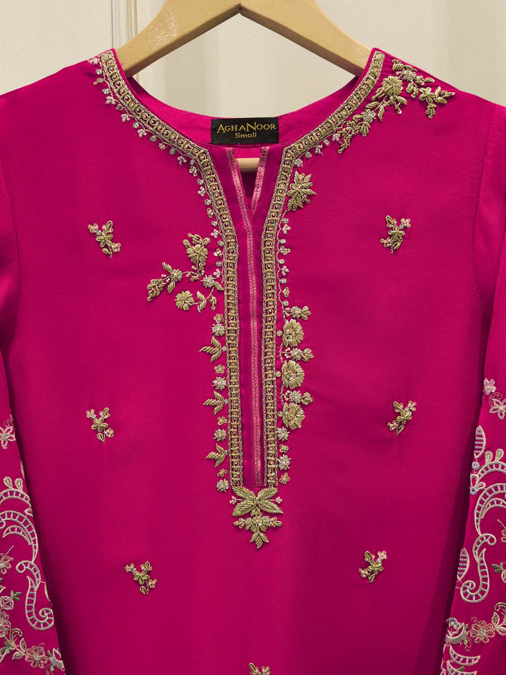 Pure Embroidered Sheesha Silk Shirt