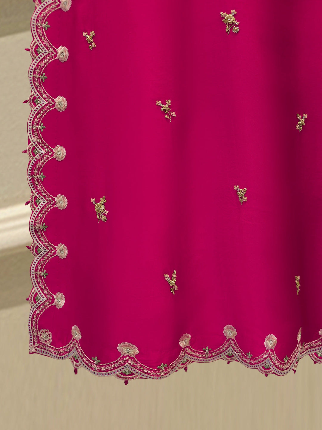 Pure Embroidered Sheesha Silk Shirt