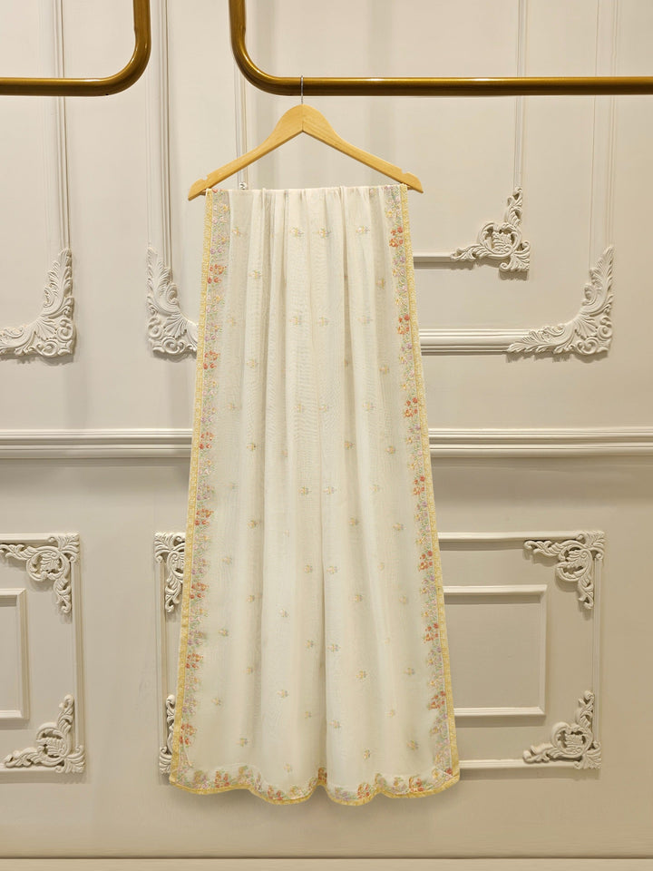 3 Piece - Pure Embroidered Cotton Net Suit