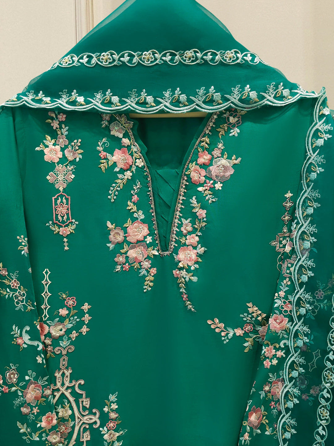 2 Piece- Pure Khaddi Silk Embroidered Suit