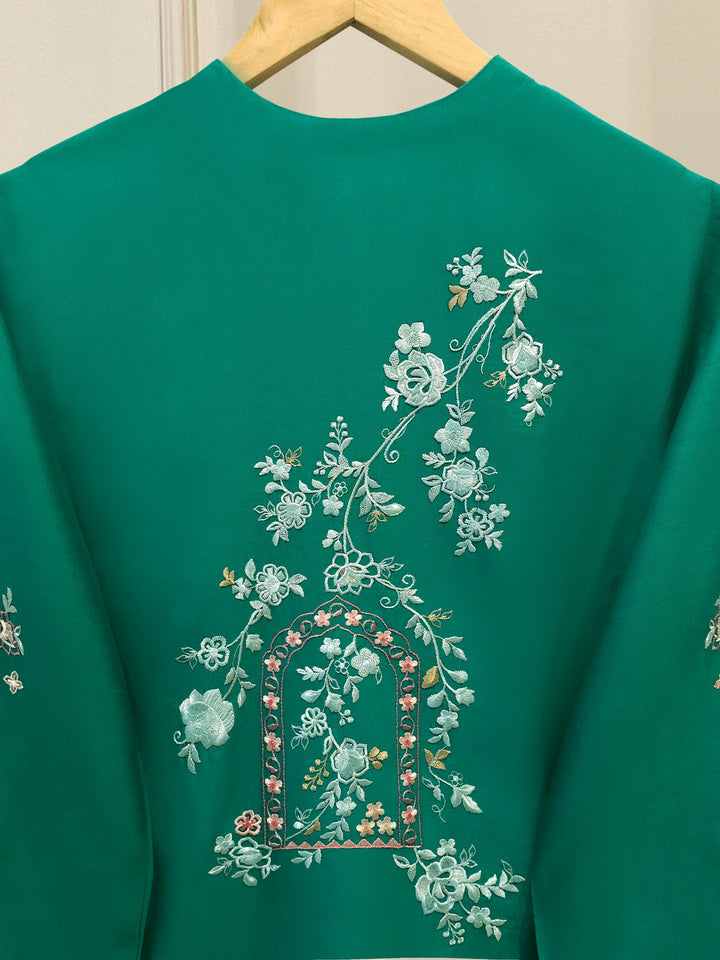 2 Piece- Pure Khaddi Silk Embroidered Suit