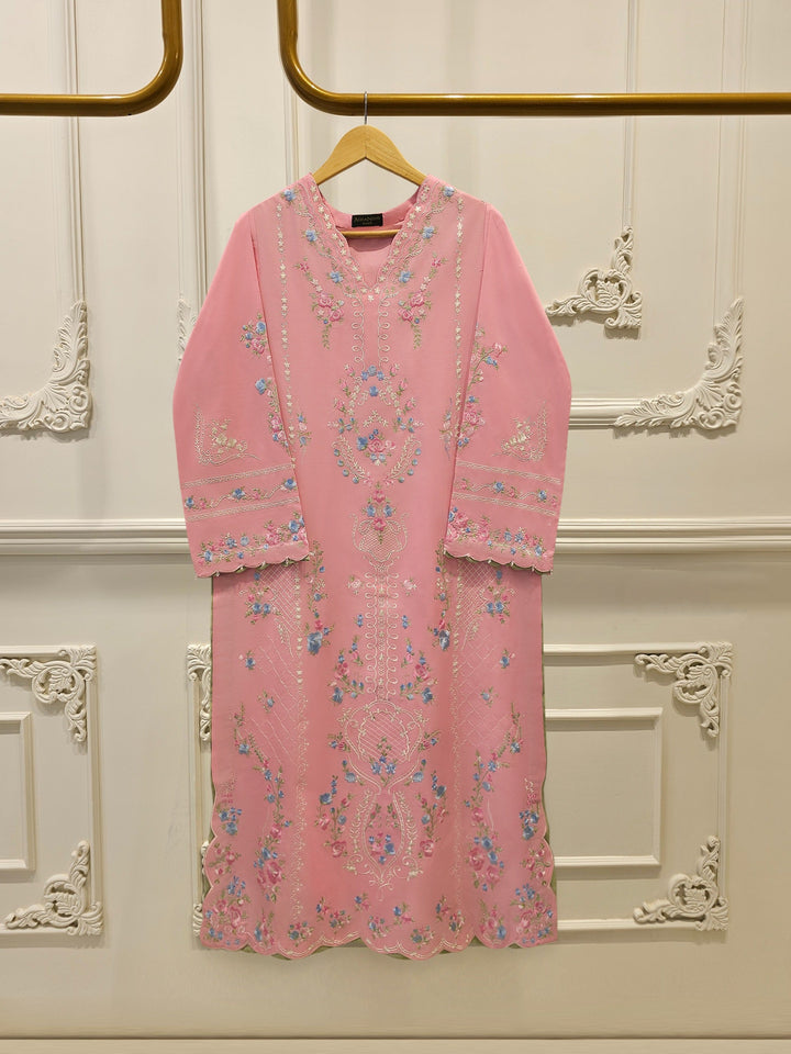 2 Piece - Embroidered Cambric Suit