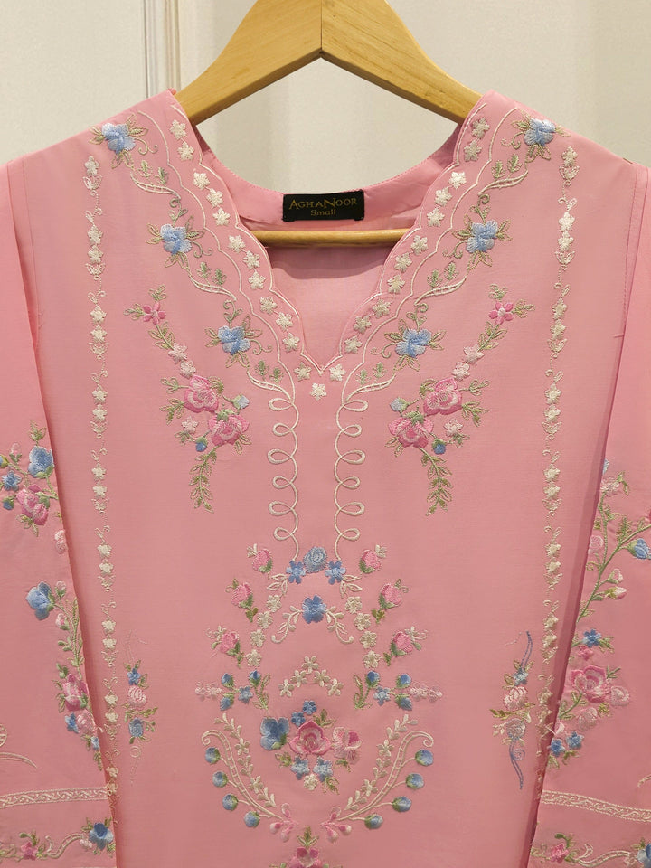 2 Piece - Embroidered Cambric Suit