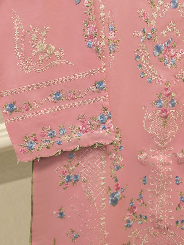 2 Piece - Embroidered Cambric Suit