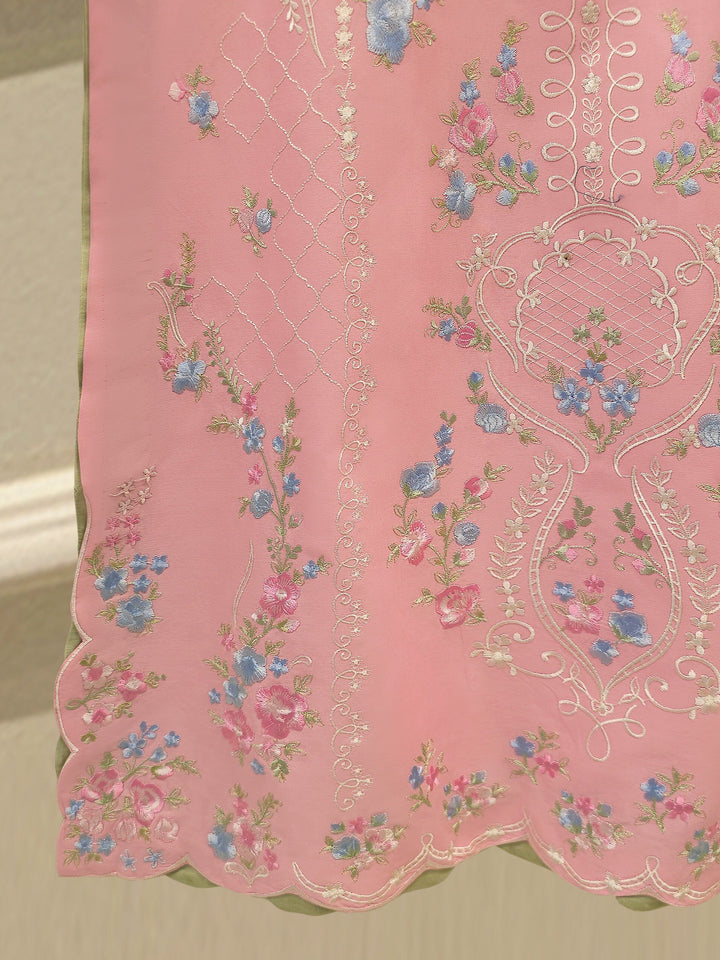 2 Piece - Embroidered Cambric Suit