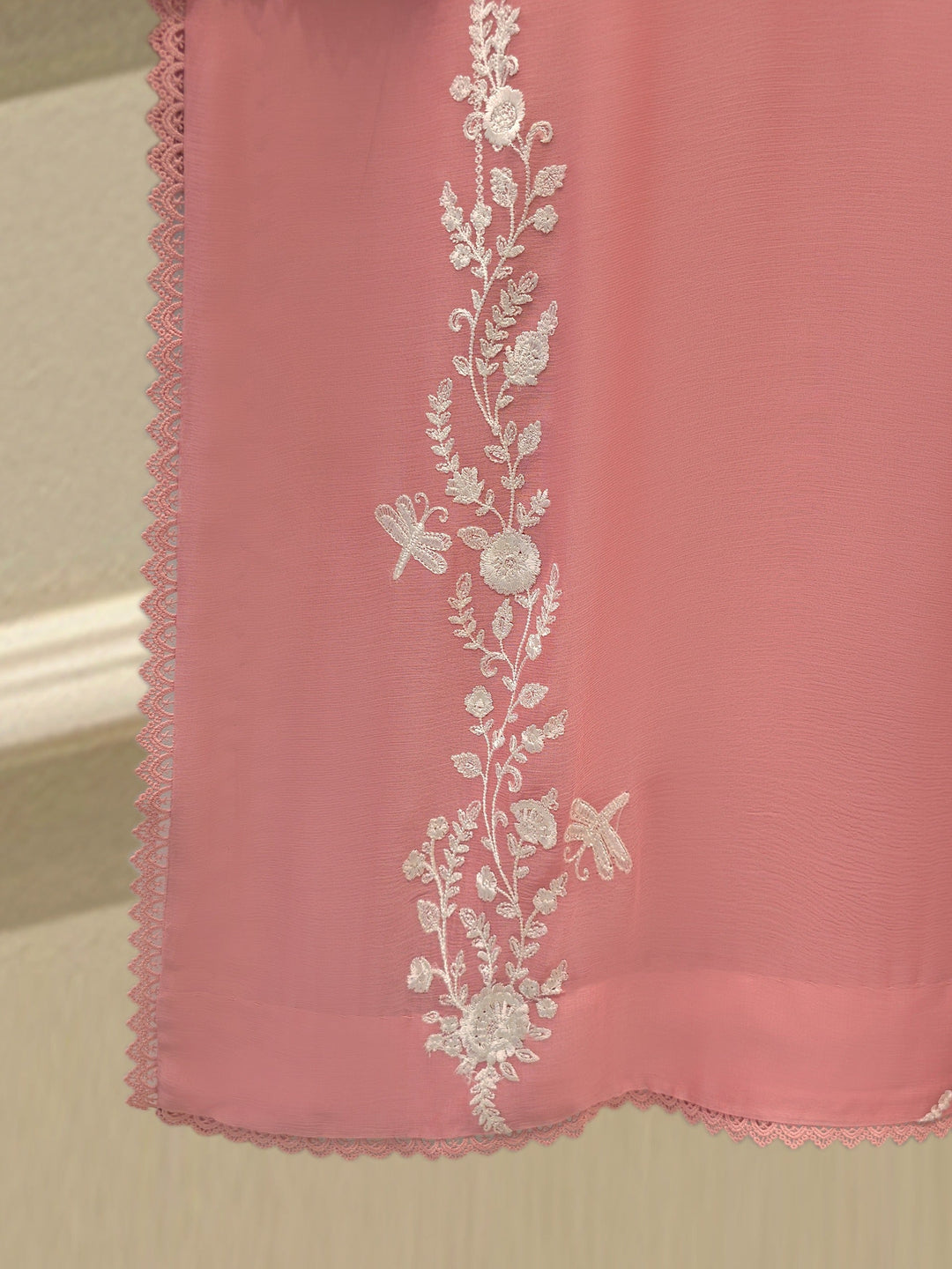 3 Piece - Pure Embroidered Chiffon Suit