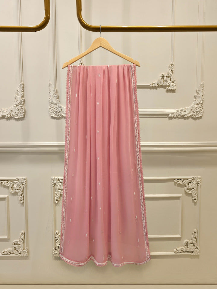 3 Piece - Pure Embroidered Chiffon Suit