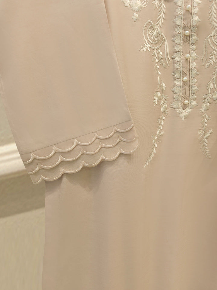 3 Piece - Pure Khaddi Silk Embroidered Suit