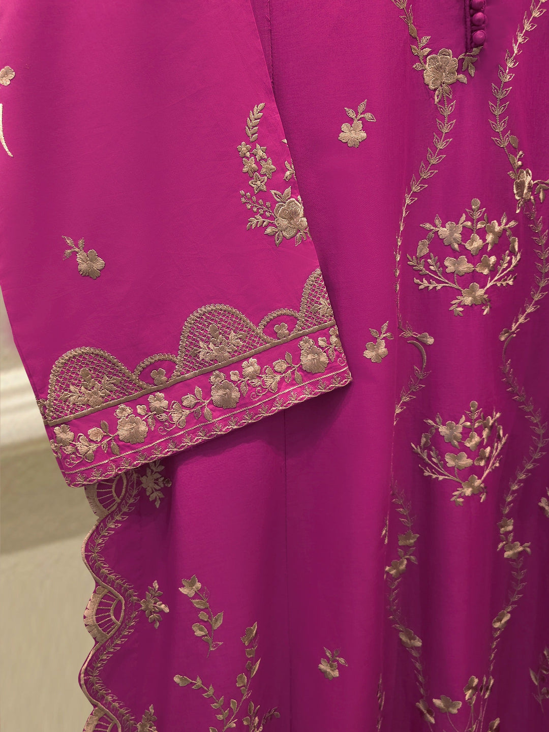 3 Piece - Embroidered Cambric Suit