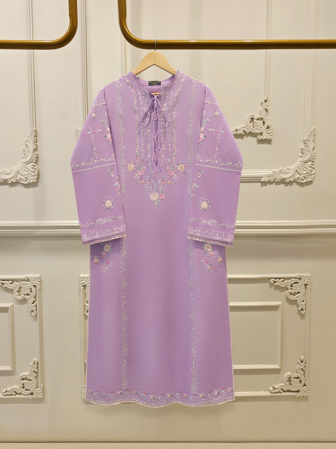 2 Piece - Embroidered Cambric Suit S115007