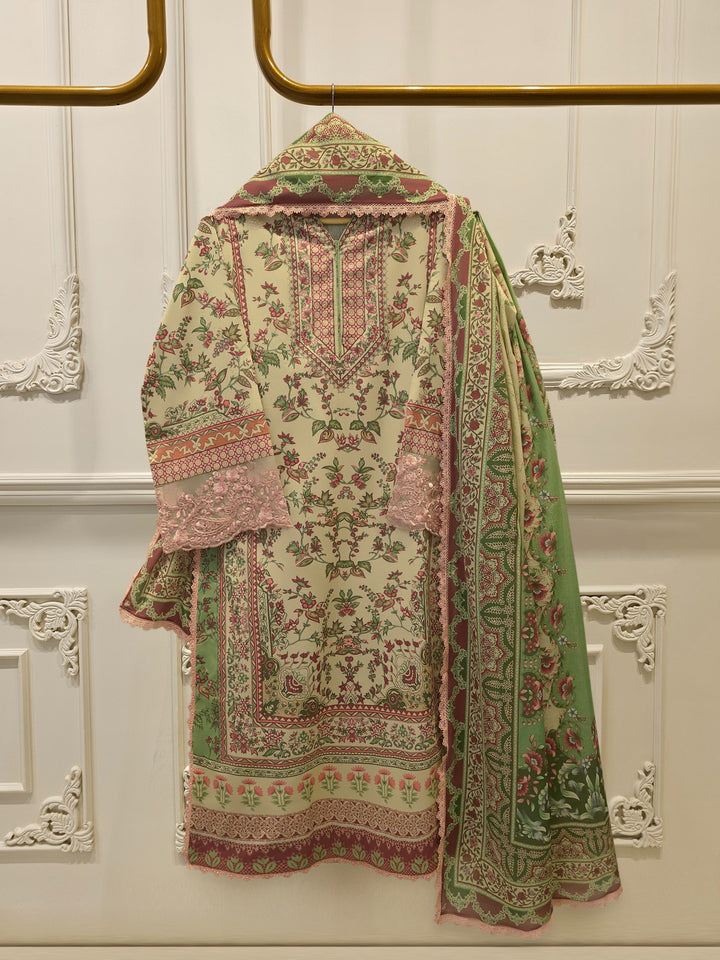 2 Piece -Digital Printed Cambric Suit