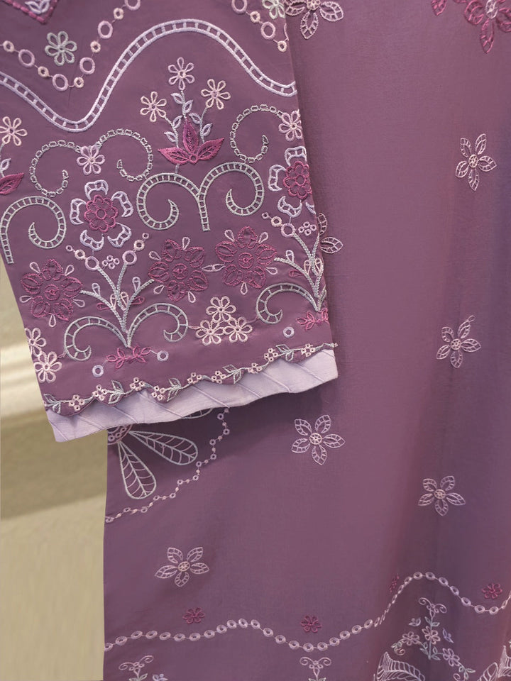 2 Piece - Embroidered Cambric Suit