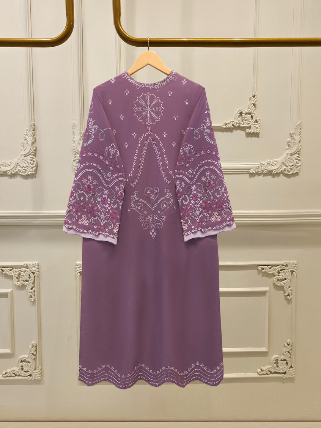 2 Piece - Embroidered Cambric Suit
