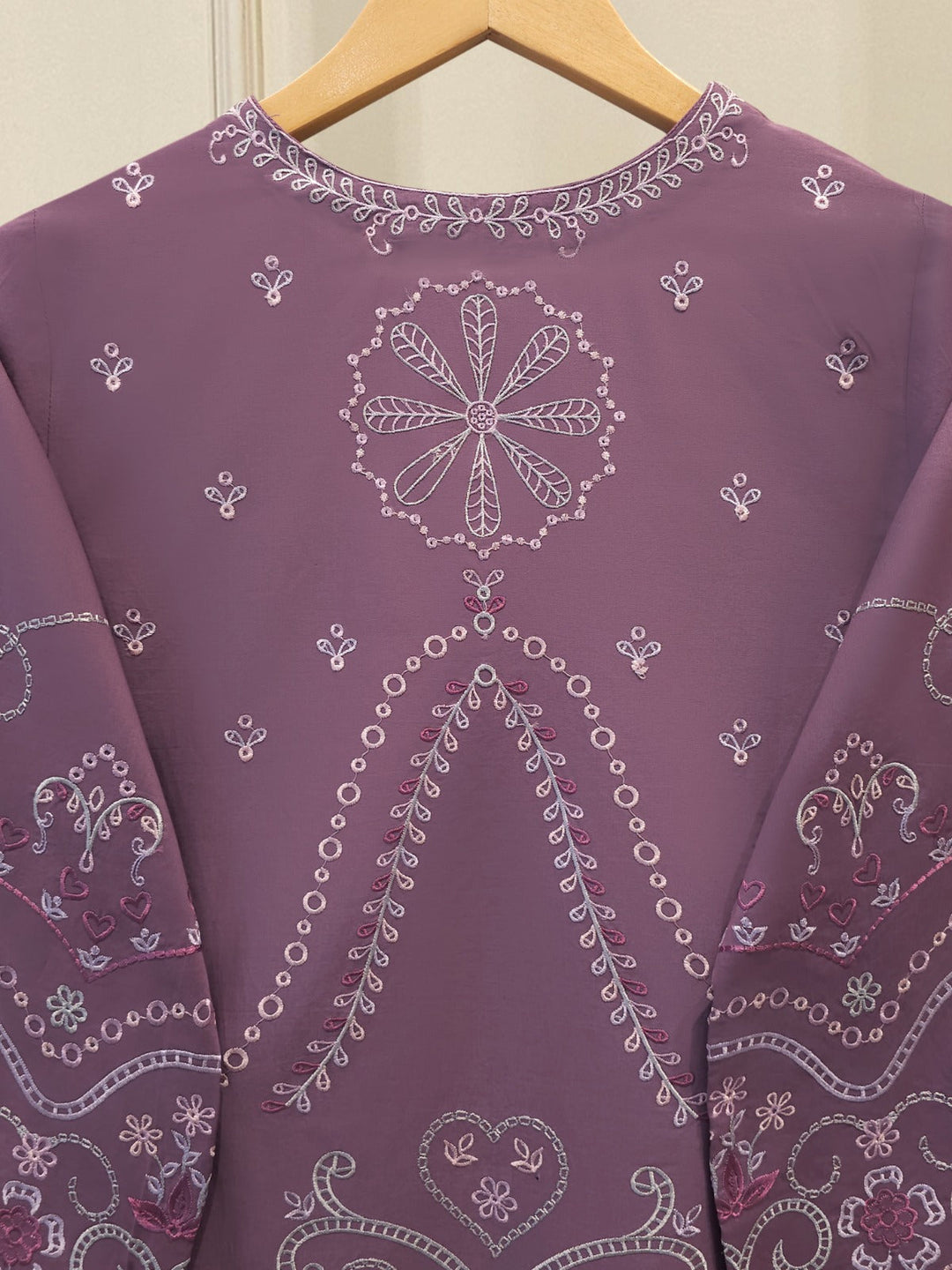 2 Piece - Embroidered Cambric Suit