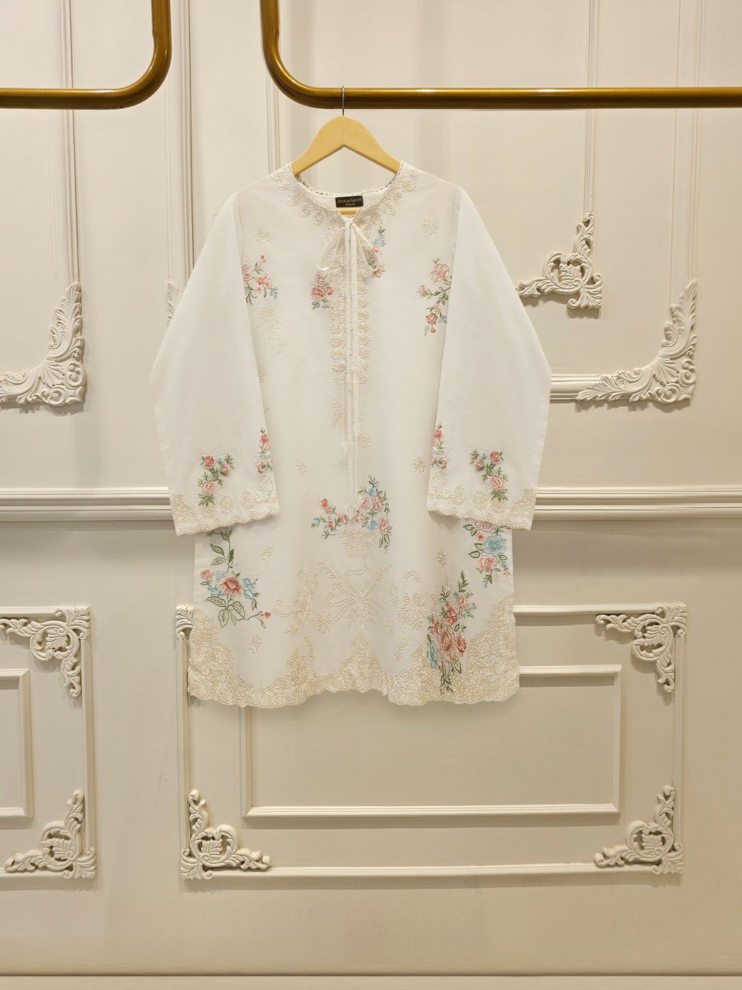 2 Piece - Embroidered Cambric Suit