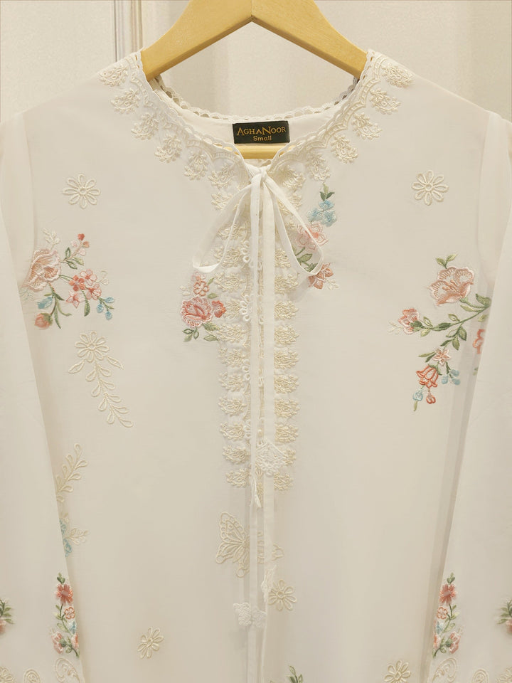 2 Piece - Embroidered Cambric Suit