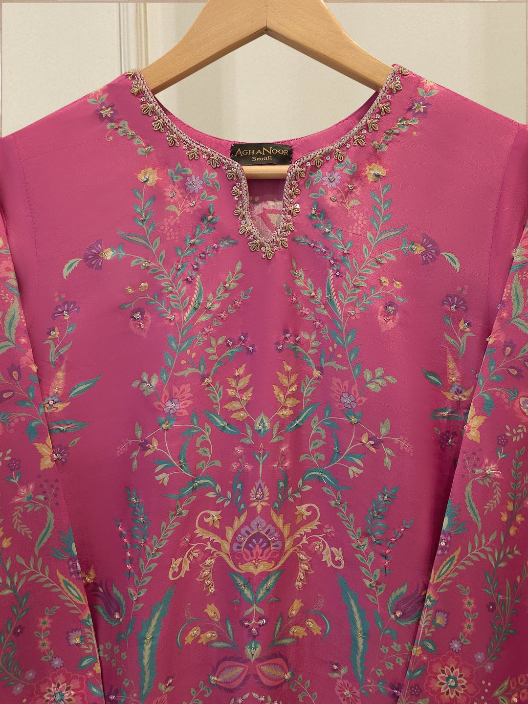 2-Piece Pure Printed Silk Suit with Khadi Silk Pants