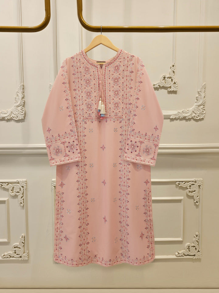 2 Piece - Embroidered Cambric Suit