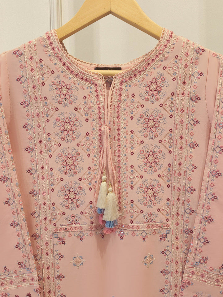 2 Piece - Embroidered Cambric Suit