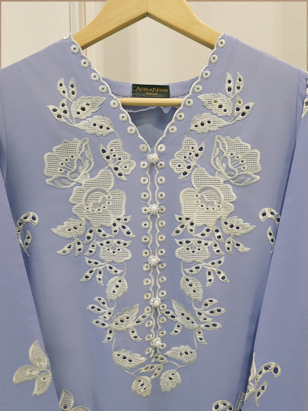 2 Piece - Embroidered Cambric Suit