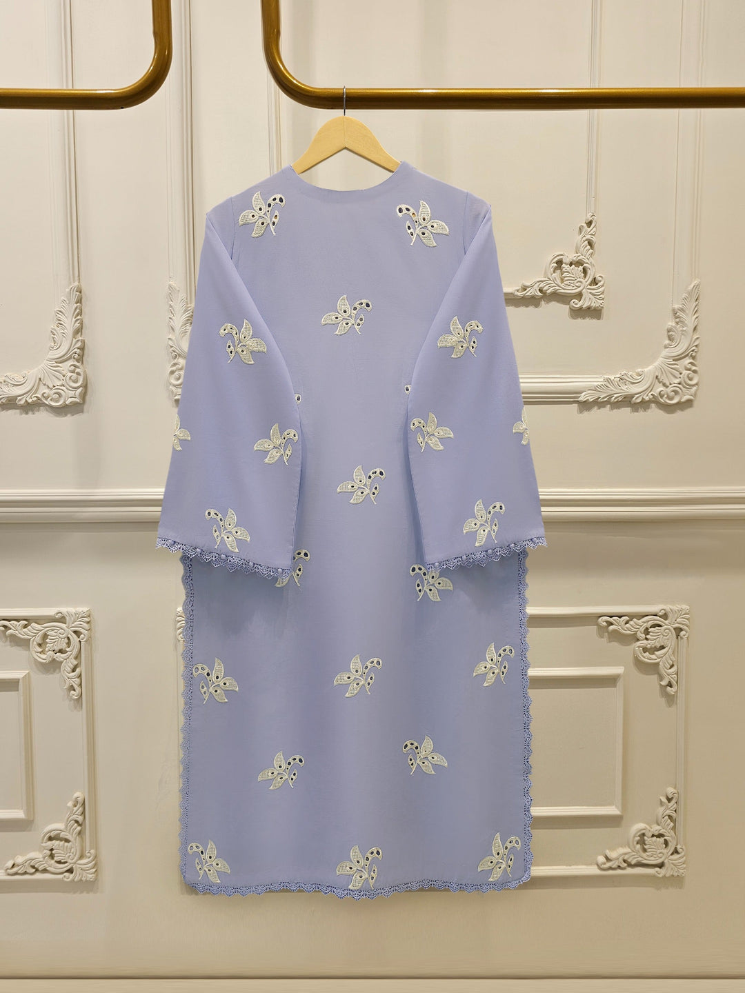 2 Piece - Embroidered Cambric Suit
