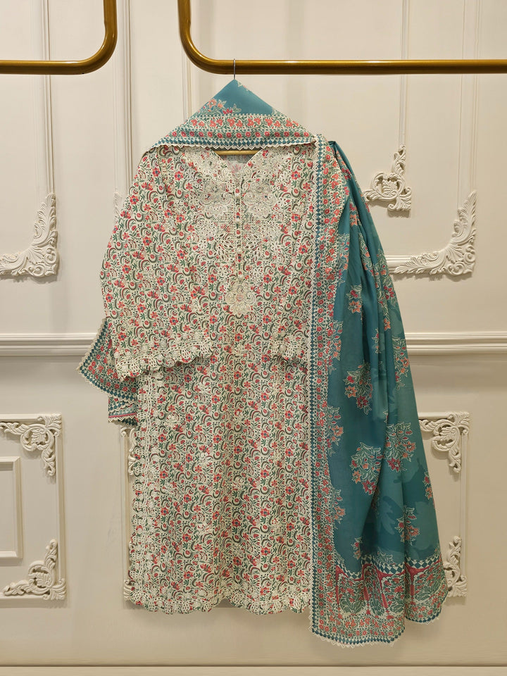 3-Piece Embroided Lawn Suit