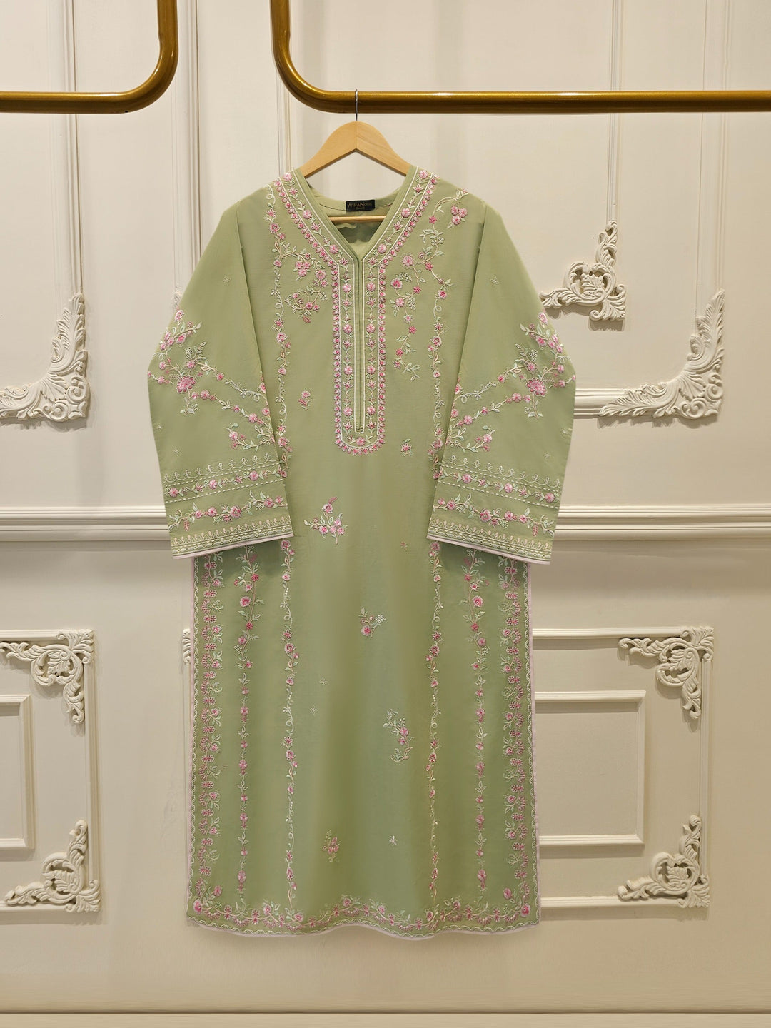 2 Piece - Embroidered Cambric Suit