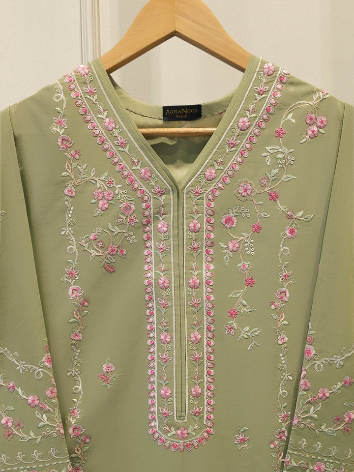 2 Piece - Embroidered Cambric Suit