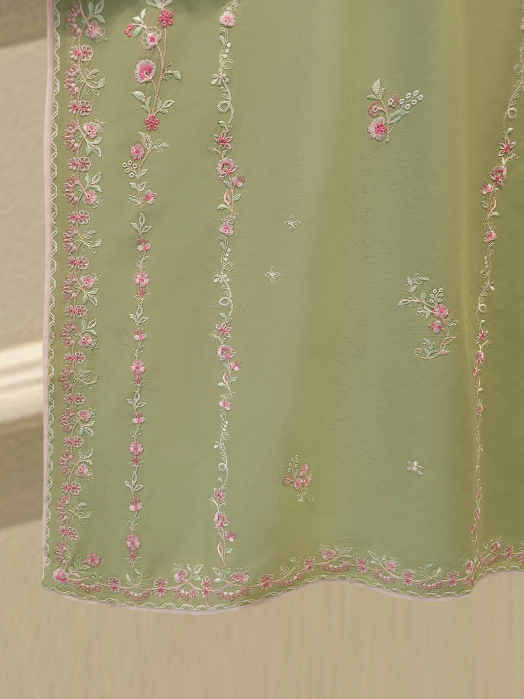 2 Piece - Embroidered Cambric Suit