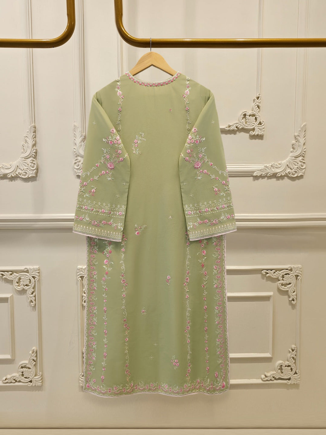2 Piece - Embroidered Cambric Suit