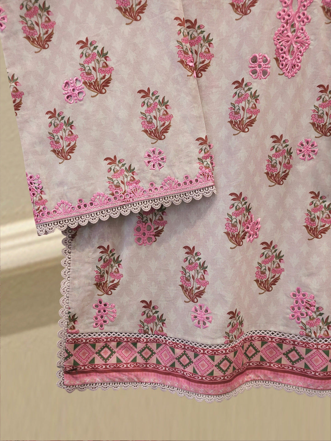 3-Piece Embroided Cambric Suit