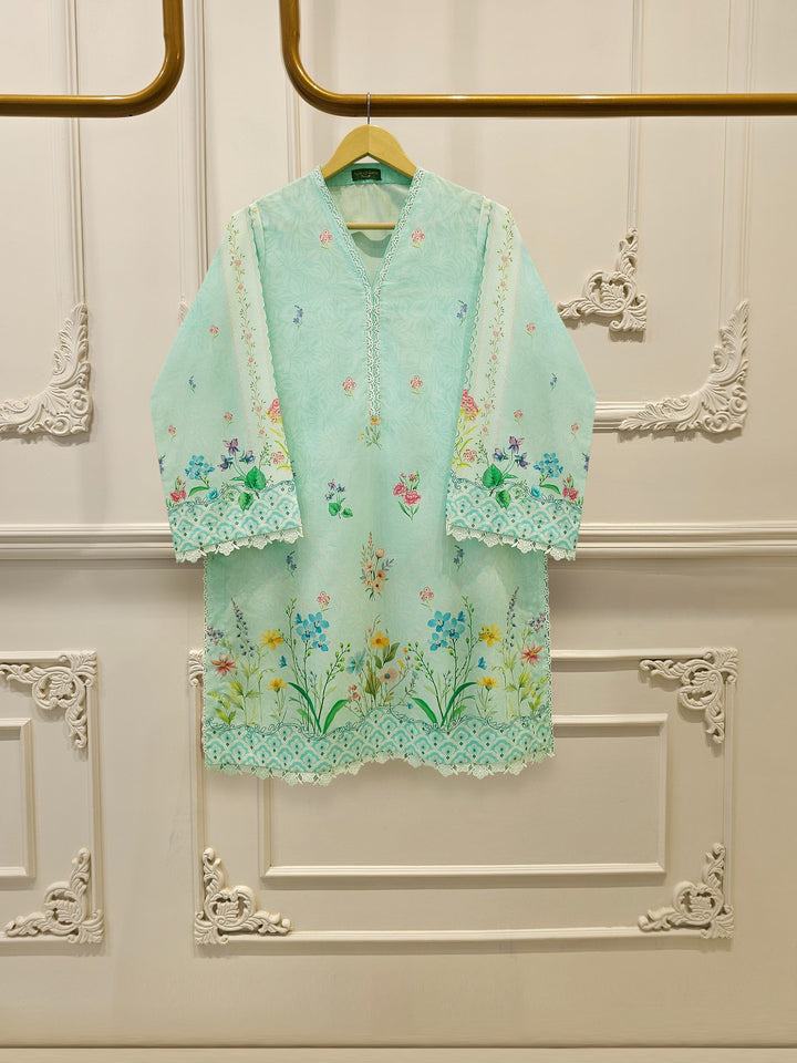 2 Piece - Embroidered Cambric Suit