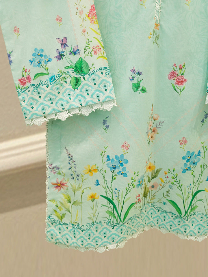 2 Piece - Embroidered Cambric Suit