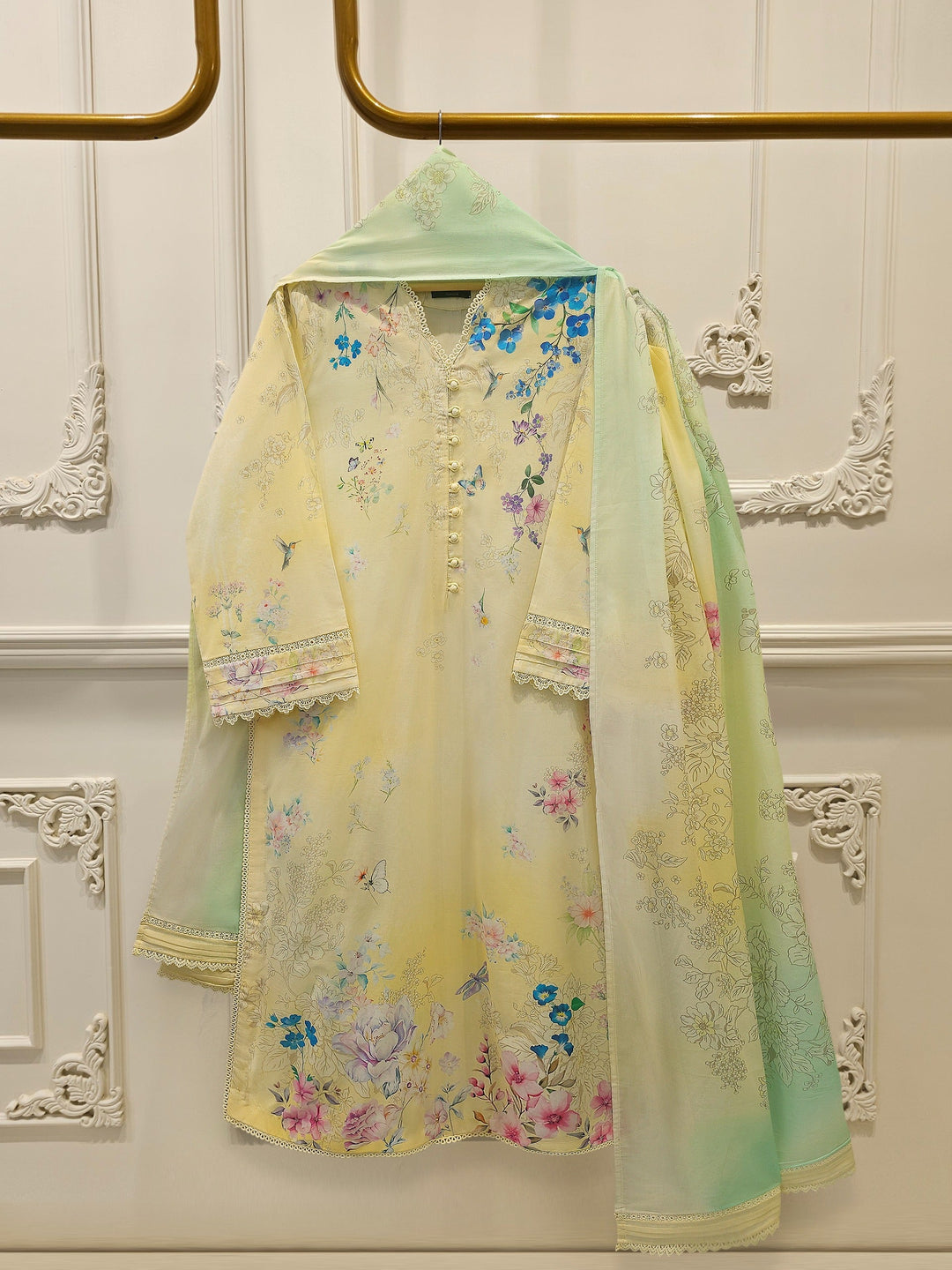 2 Piece - Digital printed Cambric Suit
