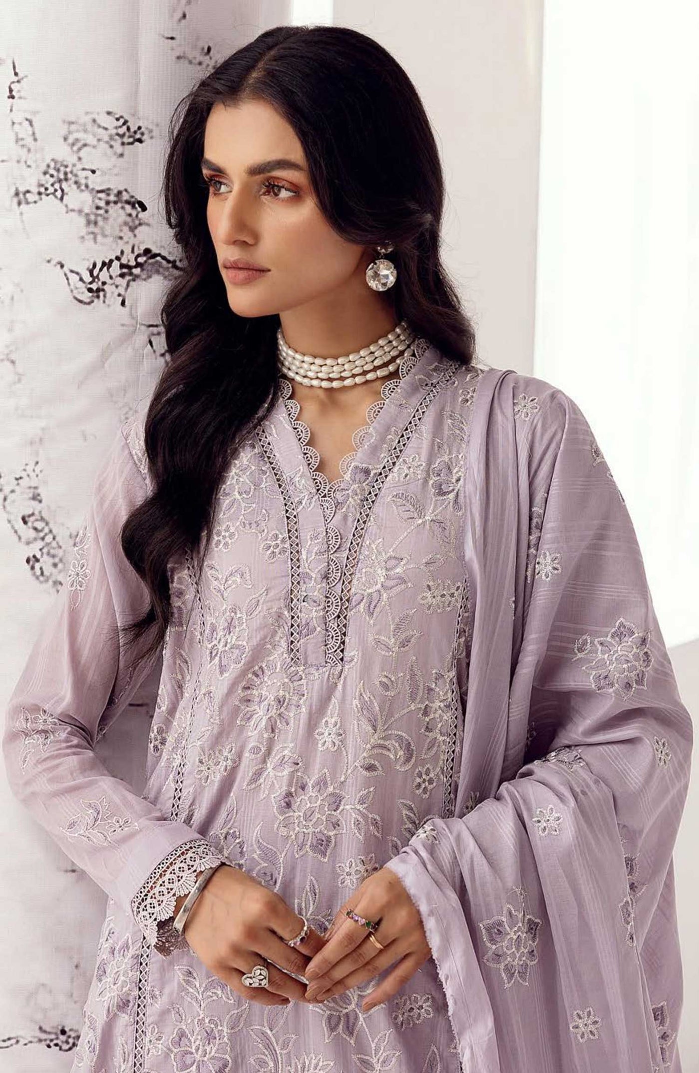 Arzoo Embroidered Slub Lawn