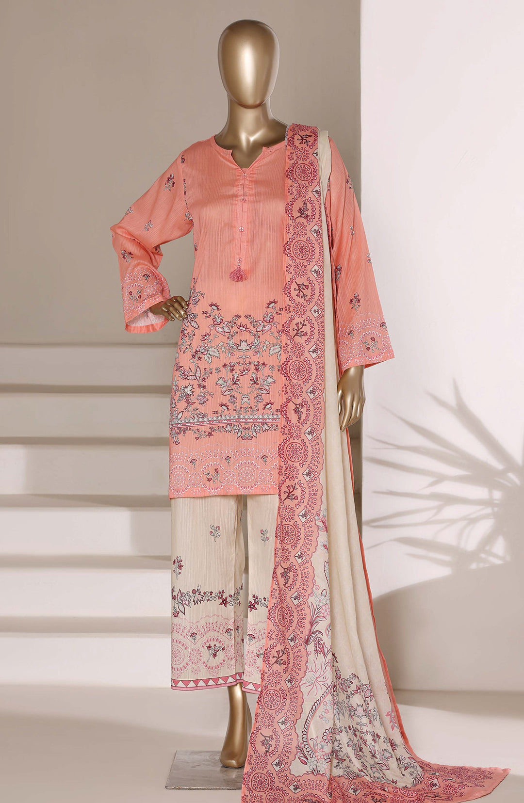 Printed Lawn Stitched 3 Piece Suit