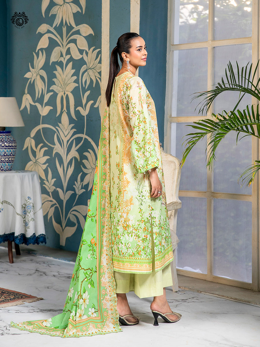 MAHAJAL  Unstitched Lawn 3  pc