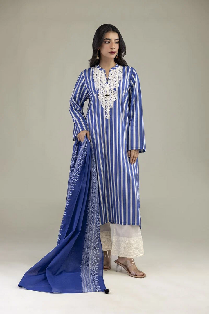 Embroidered | Cambric Fabrics 3 Piece