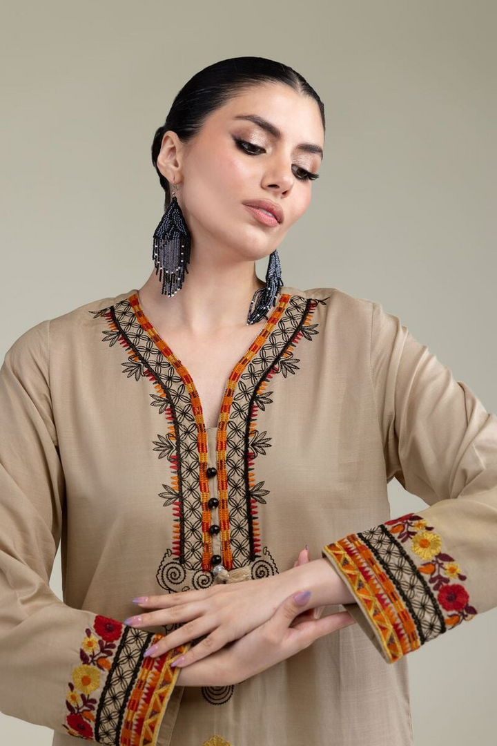 Embroidered | Raw Silk Floral Silk 3 pcs
