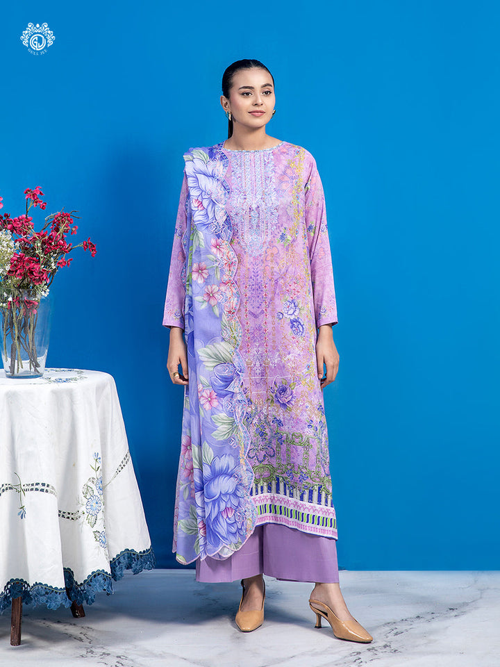 MAHAJAL  Unstitched Lawn 3  pc