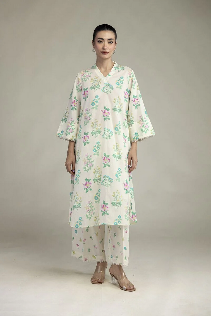 Printed | Lawn Fabrics 2 Piece | Top and Bottom